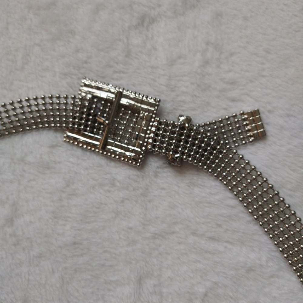 Silver Rhinestone Chain Belt - Picture 6 of 7